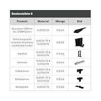 Solamount® | PV Flachdach Halterung ohne Bohren | Für 6 Module | Schwarz | Flachdach oder Bodenmontage | Einfache Montage – Ansicht 4