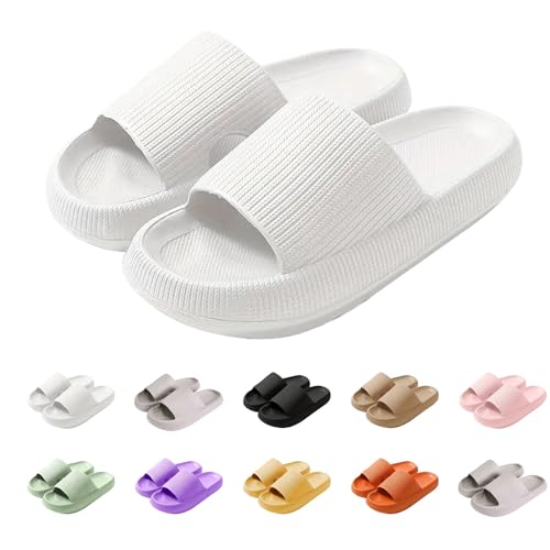 Cloud Slippers for Women and Men Massage Thick Sole Non-Slip Shower Slippers Bathroom Super Soft Comfy House Cloud Slide Slippers for Indoor and Outdoor - Main Image