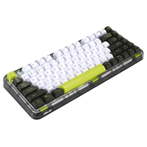 Clavier sans fil mécanique ASUS Jelly75 KD201 rétroéclairé course de 4 mm vert