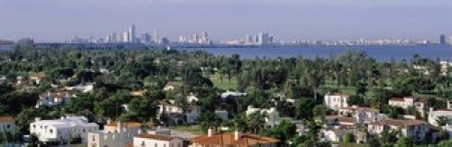 Póster de Miami Florida de Estados Unidos con vista de gran angular (36.0 x 12.0 in) Póster de Miami Florida de Estados Unidos con vista de gran angular (36.0 x 12.0 in)