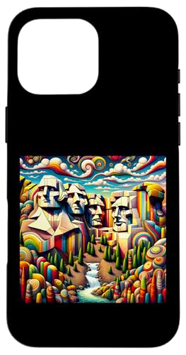 Cubic Art マウントラッシュモア USA 抽象アート スマホケース iPhone 16 Pro Max 用