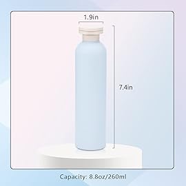 UMETASS 8.8 oz Travel Shampoo Bottles, Refillable Flip Cap Squeeze Bottles for Toiletries, Large Leakage-proof Travel Shampoo and Conditioner Bottles (Blue)