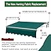 Anbomom Retractable Patio Awning Replacement Many Sizes Fabric Sun Shade Awning Cover Waterproof Outdoor Patio Canopy Sunsetter Deck Awnings Polyester,Frameless (Color : L X W, Size : (16x13ft) 5x4m)