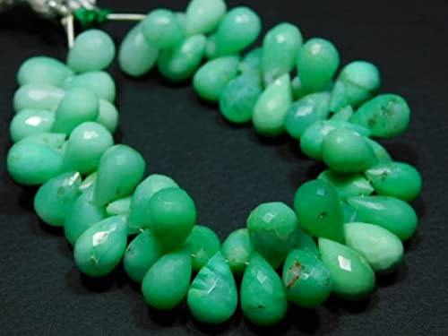 Chrysoprase faceted big teardrops perles d'harmonie pour bijoux d'exception