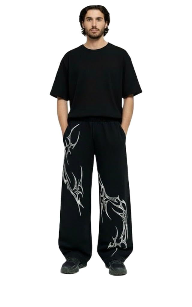 a to z creation Black Unisex Straight Fit Baggy Pants for Men-picture-13
