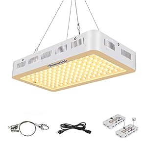 Simulate Sunlight Full Spectrum: Roleadro LED plant grow lights upgrade full spectrum to simulate the natural sunlight, containing the most necessary lights from 420nm-780nm. This means your plants will received a more uniform light than those sigle ...