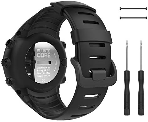 Suunto Core Watch Band, MoKo Classic Replacement Soft Wrist Band Strap with Metal Clasp for Suunto Core Smart Watch, Fits 5.51"-9.06" (140mm-230mm) Wrist