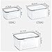Household Transparent Plastic Food Storage Box-Including Drain Basket,4 in 1 Multipurpose Containers, Portable Breathable Multifunctional Basin, For Kitchen Refrigerator (All)