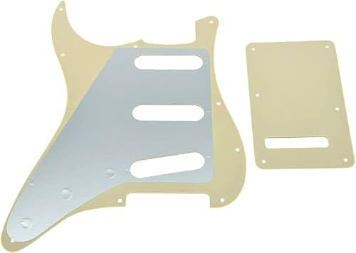 Miniatura 2 de KAISH Protector de púas SSS con placa trasera STStrat de 11 agujeros con cubierta de trémolo para StratocasterStrat, fabricado en Estados Unidos y