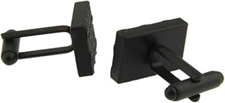 Gemelos para camisa, gemelos para novio, color negro, rectangulares, 1,8 x 1,2 cm, No es una piedra preciosa
