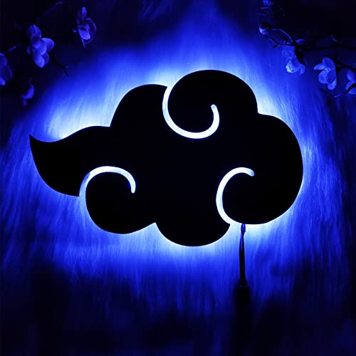 Akatsuki Anime Led Light For Wall Room Decor Japanese Dimmable Red Cloud Lamp 16 Rgb Colors Remote With 79 Inch Usb Cable Lights Sign For Game Room Party Aesthetic Decor, Anime Gifts For Teen Kids Men #TOP6