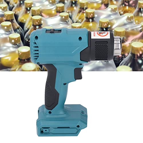 Cordless Heat Gun,300? 450? 580? Adjustable Temperature Portable Heat Gun Fast Heating Handheld Rechargeable Heating Machine with 4PCS Nozzle Red for Crafts Shrinking PVC