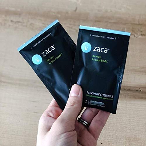 Zaca Recovery Chewable Supplement | Hydration + Recovery | Party, Travel, Exercise & Altitude | Sugar Free & Gluten Free | Mixed Berry, 6 Packs = 12 Tablets #TOP7