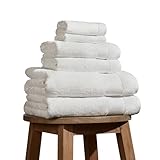 BIOWEAVES 100% Organic Cotton 700 GSM Plush 6-Piece Towel Set GOTS Certified, 2 Bath Towels, 2 Hand...