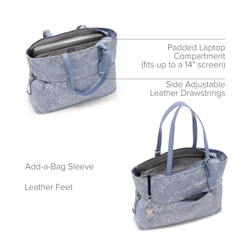 TUMI - Voyageur Cam Large Tote - Spacious Travel & Commuter Bag with Adjustable Straps - Fits up to 14" Laptop - Denim Blue3