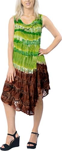 LA LEELA Women's Plus Size Maternity House Wear Dresses L-XL Shamrock Green_AC1010