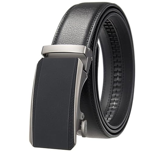 Men Leather Belt Luxury Automatic Buckle Elegant Waistband Fashion Business