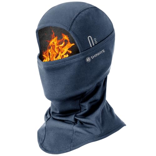 ShinHye Balaclava Ski Mask for Cold Weather, Windproof Thermal Face Masks for Winter Outdoor Sport, Riding Motorcycle Snowboarding Ice Fishing Warm Mask Unisex Grey