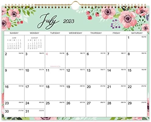 2023-2024 Wall Calendar - 18 Monthly Wall Calendar, July 2023 - December 2024, Calendar 2023-2024, 15'' x 11.5'' Wall Calendar 2023-2024 with Large Blocks Twin-Wire Binding, Premium Paper, Julian Dates