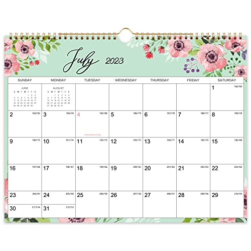 2023-2024 Wall Calendar - 18 Monthly Wall Calendar, July 2023 - December 2024, Calendar 2023-2024, 15'' X 11.5'' Wall Calendar 2023-2024 With Large Blocks Twin-Wire Binding, Premium Paper, Julian Dates #TOP5