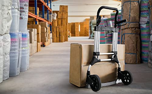 Olympia Tools 440 LB Aluminum Folding Hand Truck with Telescoping Handle - Foldable Moving Furniture Trolley Dolly Cart with 2-Wheels & Ergonomic Handle - Collapsible Hand Trucks for Home, Office by Olympia Tools - Image 7