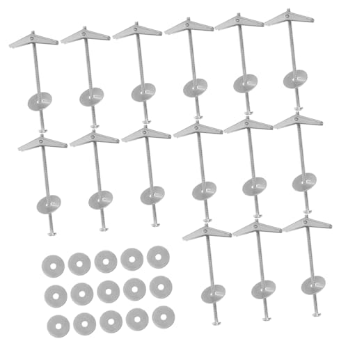 IMIKEYA 15sets Bulloni Farfalla in Acciaio Al Carbonio Per Cartongesso Pareti Cave e Soffitti Kit Di Dadi Ad Alette Per Impieghi Gravosi Viti Ad Alette Per Legno e Applicazioni Diverse
