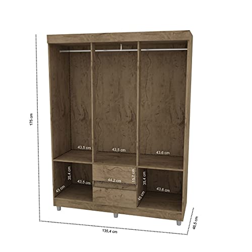 Guarda-Roupas Araplac 620 com 6 Portas e 2 Gavetas - Demolição