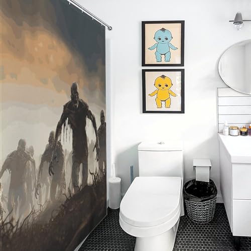 Rideau de douche imperméable contre les fuites d'eau 140x183 cm - 6