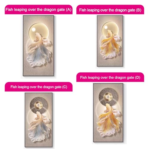 Cuadro decorativo 3D con luces para sala de estar de estilo moderno 3