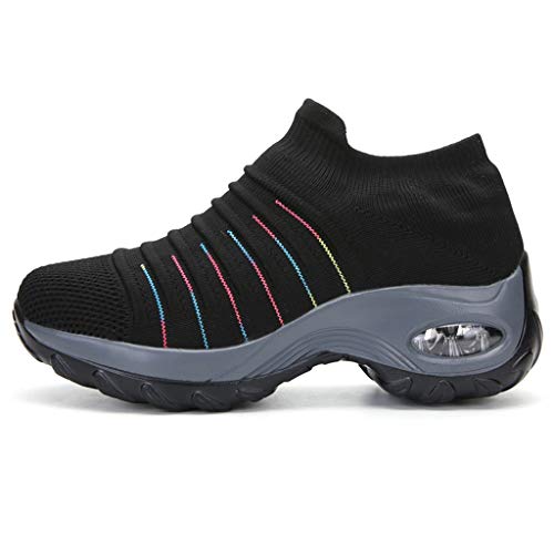 Chaussure décontractée anti-fatigue et pantoufles de maison à mémoire de forme noire