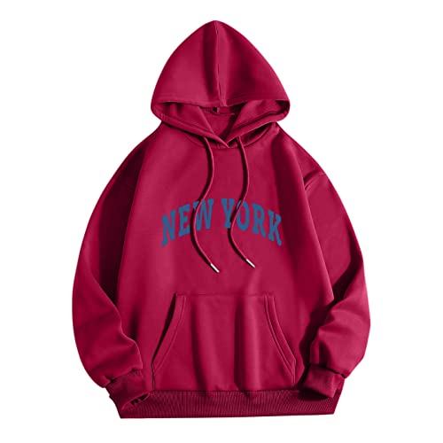 Sweat à capuche bordeaux XXL ample et chaud fini les hauts trop serrés