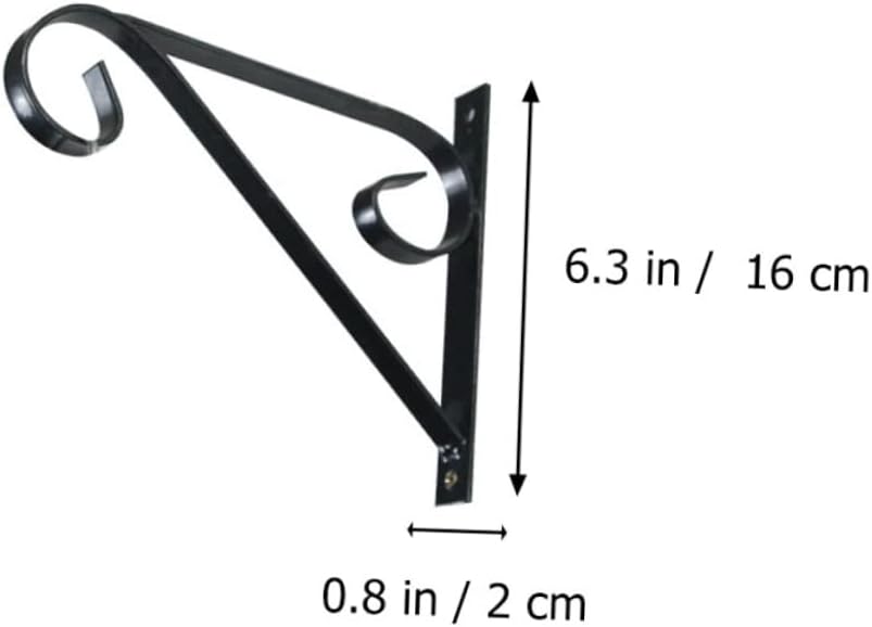 4pcs Iron Flowerpot Wall Brackets Rustic Plant Hangers for Home and Garden Easy Installation Space-Saving Design Flower Shelf for Bonsai Pots