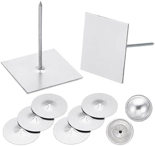 Self-Stick Insulation Pins 3-1/2 inches (100 pcs with 100 Self-Locking Washers and 100 Dome Caps)