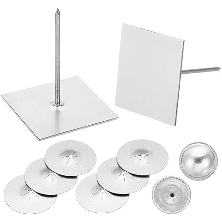 Self-Stick Insulation Pins 1-5/8 inches (100 pcs with 100 Self-Locking Washers and 100 Dome Caps)