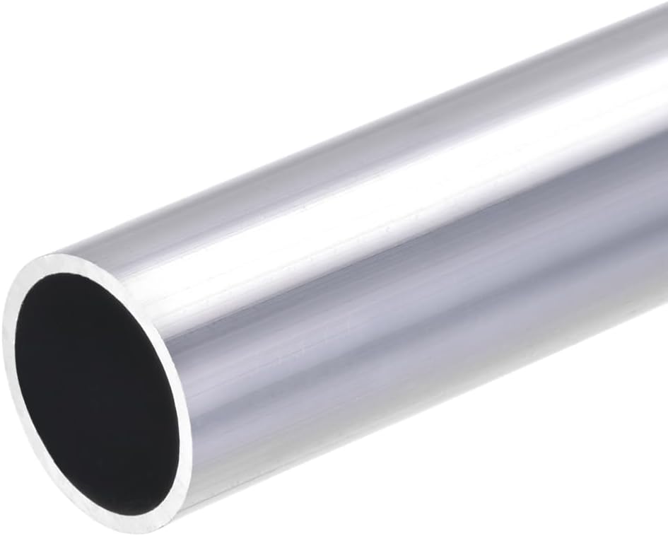 6063 Aluminum Round Tube, 23mm OD 20mm Inner Dia 300mm Length Seamless Straight Tubing