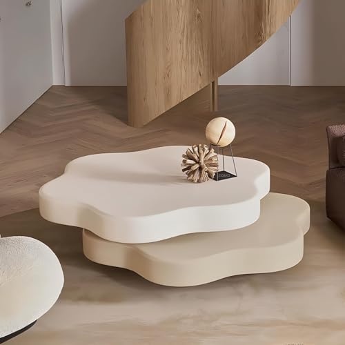 Mesa de Centro elevable con Almacenamiento, mesas de Centro Redondas Grandes de 2 Niveles, Mesa de Centro Moderna con Almacenamiento para la Oficina en casa, mesas centrales Redondas para sa