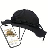 Sun Hat Military Bucket Hats Breathable Boonie Fishing Safari Hat Cap for Men Women Hunting Outdoor Hiking Camping Garden Black