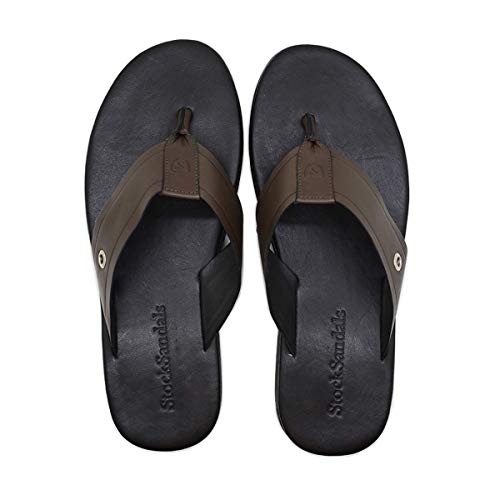 Chinelo Masculino Couro Cartagena Café Tamanho:45
