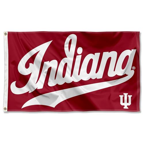 College Flags & Banners Co. Indiana Hoosiers Script Wordmark 3x5 Banner Flag