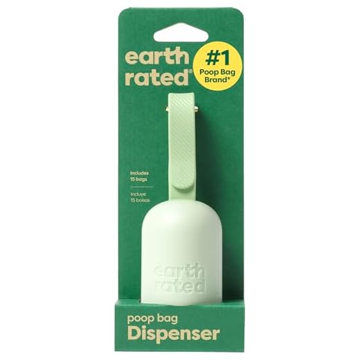(Packaging May Vary) Earth Rated Dog Poop Bag Holder with Dog Poop Bags, Durable and Guaranteed Leakproof, Unscented, 1 Dispenser and 15 Bags