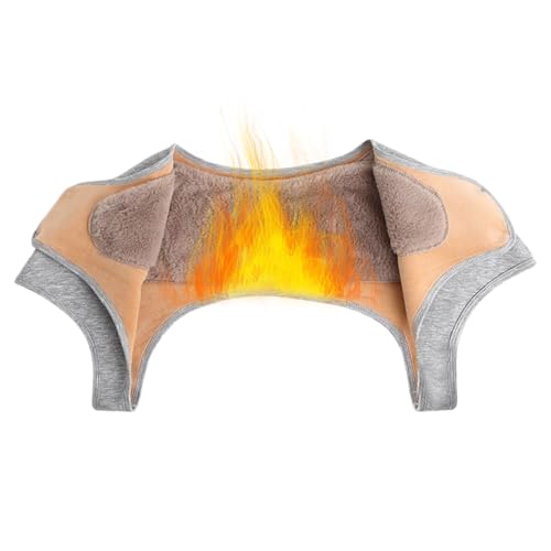 Banda para hombros para mujeres - Protección térmica y gruesa contra el frío - Banda para el cuello y los hombros - Para atletas, para esposas, maridos, hijos, hijas, familiares y amigos, gris, L