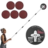 Pole Sander for Drywall, 9-Inch Radial Wall and Ceiling Sanding Machine with 93 Inch Adjustable Rod, 360° Rotating Circular Sanding Head for Easy Surface Smoothing, Perfect for Paint Preparation