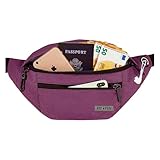 CAPACITÀ ORGANIZZATA: 3 tasche esterne con cerniera e ampia tasca principale per telefono fino a 16 cm, passaporto, portafoglio e altri accessori. Interno foderato con taschina chiusa per separare gli oggetti.