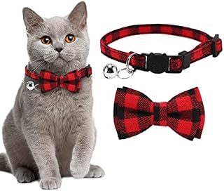 Airtag Cat Collar, Reflective Cat Collar with Bell, Adjustable Cat Collars Quick Release, Soft Nylon Kitten Collar with Name Tag, GPS Pet Collar with Detachable Safety Buckle for Kitten & Puppy, Black