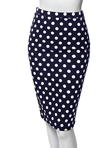 Women's Fitted Stretch Printed High Waist Midi Pencil Skirt4