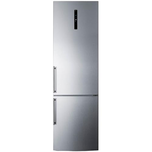 Summit 24" Refrigerator, Freezer w Icemaker, Stainless Steel - FFBF181ES2IM | 11.7 cu.ft Capacity, Bottom Mount Freezer, Counter Depth