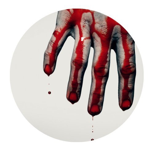 Scary Bloody Hands,Help Me!!! Cloth Cover Round Mouse Pad 7.87"x7.87"