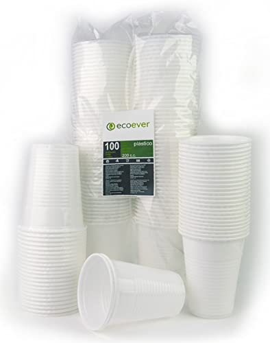 Vasos de plastico desechables, reutilizables, transparentes para agua, cafe o todo tipo de bebidas, ecologico (1000 Vasos) Cover