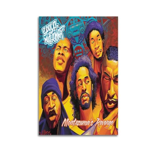 Poster su tela con stampa di Souls of Mischief, You Got It con copertina dell'album e autografata, edizione limitata, decorazione da parete per dormitorio