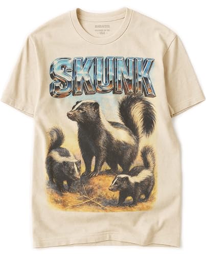 Skunk Heavy Metal Tshirt for Men & Women Pet & Animal Lover - 100% Natural Undyed Cotton